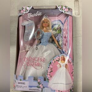 Barbie Princess Bride  Doll - White & Light Blue Gown